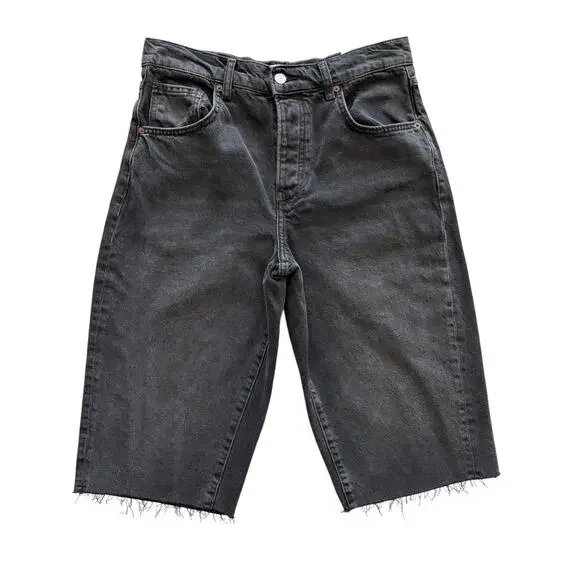 WE THE FREE FREE PEOPLE JAM SESSION RELAXED CAPRI NWT SIZE 27 ROCKSTEADY BLACK - Picture 2 of 10